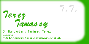 terez tamassy business card